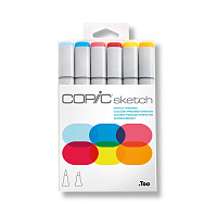 Набор маркеров COPIC SKETCH основные цвета 6 штук в пластиковой упаковке