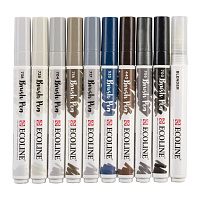 Набор акварельных маркеров Ecoline Brush Pen Greys 10 штук в пластиковой упаковке