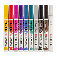 Набор акварельных маркеров Ecoline Brush Pen Handlettering 10 штук в пластиковой упаковке