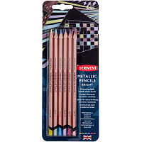 Набор цветных карандашей Derwent Metallic Colours (6 цветов в блистере)