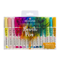 Набор акварельных маркеров Ecoline Brush Pen Additional 30 штук в пластиковой упаковке