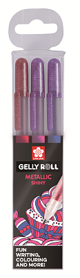 Набор ручек Sakura Gelly Roll Gelly Roll Metallic Конфеты 3 ручки (красная розовая пурпурная)