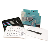 Набор Calligraphy Compendium 5 (4 ручки, 5 перьев, 18 картриджей, конвертер и руководство) в пенале