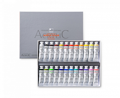 Набор акриловых красок ShinHan Professional 24 цв. по 20мл в картонной упаковке