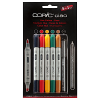 Набор маркеров Copic Ciao Основные цвета 5 маркеров + мультилинер 0.3мм в блистере