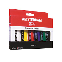 Набор акриловых красок Amsterdam Standard 6 туб по 20мл в картонной упаковке