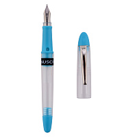 Ручка перьевая Clarity Hand Lettering прозрачный корпус с синими вставками + 2 синих картриджа 