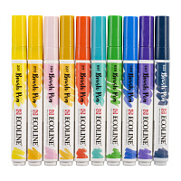 Набор акварельных маркеров Ecoline Brush Pen Illustrator 10 штук в пластиковой упаковке