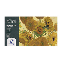 Набор акварельных красок Royal Talens Van Gogh National Gallery (12 кювет кисть металлический короб)