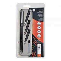 Набор для каллиграфии Creative 4 (ручка, 4 пера, 4 картриджа и конвертер в футляре) в блистере