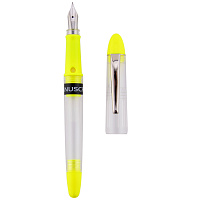 Ручка перьевая Clarity Hand Lettering прозрачный корпус с желтыми вставками + 2 желтых картриджа