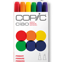 Набор маркеров Copic Ciao Primary 6 маркеров в пластиковой упаковке