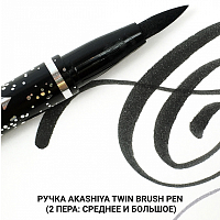Ручка Akashiya Twin Brush Pen (2 пера: среднее и большое)