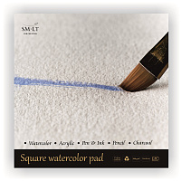 Альбом для акварели Watercolor квадратный(260г/м2 (содержит хлопок)30х30см, 20белых листов, склейка)