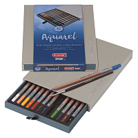 Набор акварельных карандашей Design (12 цветов c кисточкой в подарочной упаковке)