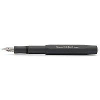 Ручка перьевая AL Sport черный корпус (алюминий) в подарочном футляре