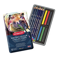 Набор карандашей Derwent Watercolour Collection 12 предметов в металлической упаковке