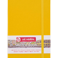 Блокнот для зарисовок Art Creation (140г/кв.м, 80л, твердая обложка, желтая)