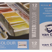 Набор акварельных красок Royal Talens Van Gogh (12 кювет кисть металлический короб)