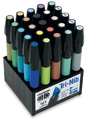 Набор маркеров Chartpak Art Director Set 25 цветов