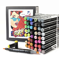Набор маркеров SKETCHMARKER BRUSH 48 Pop Art style - Поп Арт (48 маркеров в пластиковом кейсе)