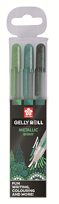 Набор ручек Sakura Gelly Roll Gelly Roll Metallic Лес 3 ручки (зеленый, зел изумруд, зеленый темный)