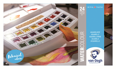 Набор акварельных красок Royal Talens Van Gogh (24 кюветы+кисть в пластиковой упаковке)