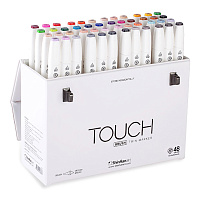 Набор  маркеров  TOUCH TWIN ShinHan brush 48 штук в пластиковой упаковке