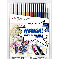 Набор акварельных маркеров TOMBOW ABT Manga-set Shonen MANGA1 10шт блистер