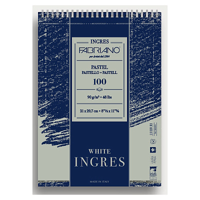 Альбом для пастели Ingres (90г/м.кв 21x29,7см белая бумага 100 листов спираль по короткой стороне)