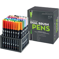 Набор  акварельных маркеров ABT Dual Brush Pen 96 штук в подставке-органайзере