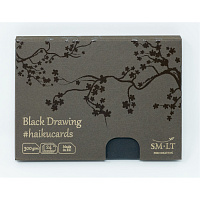 Набор открыток Black Haikucards (300г/м2, размер 14,7x10,6см, черные, 24 штуки)