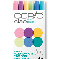 Набор маркеров Copic Ciao Pastels 6 маркеров в пластиковой упаковке