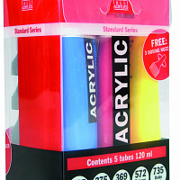 Набор акриловых красок Amsterdam Standard 5 туб по 120мл в картонной упаковке