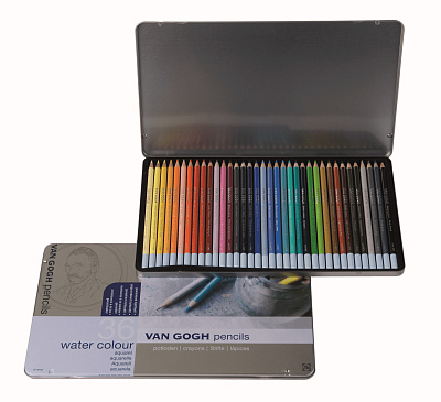 Набор акварельных карандашей Royal Talens Van Gogh (36 цветов в металлической упаковке)