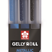 Набор ручек Sakura Gelly Roll Gelly Roll Metallic Ocean 3 ручки (синий, сине-черный, черный)