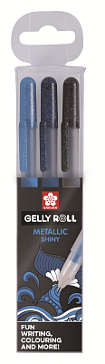 Набор ручек Sakura Gelly Roll Gelly Roll Metallic Ocean 3 ручки (синий, сине-черный, черный)