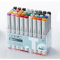 Набор маркеров COPIC CLASSIC базовые цвета 36 штук в пластиковой упаковке