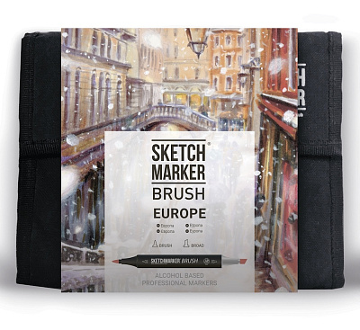 Набор маркеров SKETCHMARKER BRUSH 36 EUROPA - Европа (36 маркеров + сумка органайзер)